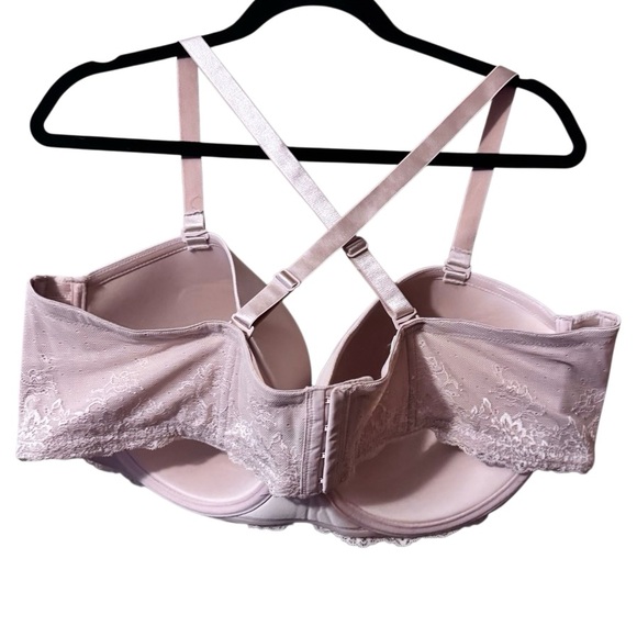 Torrid Curve- Bra Multiway Nude Micro Lightly Lined Underwire w Lace Trim 50D - Picture 5 of 9